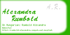 alexandra rumbold business card